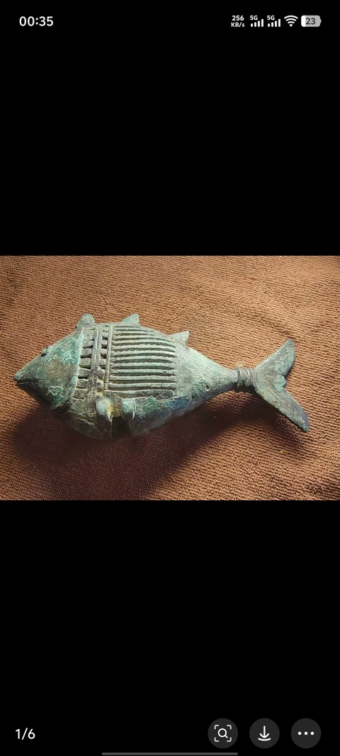 古玩銅器銅魚真品鑒賞圖