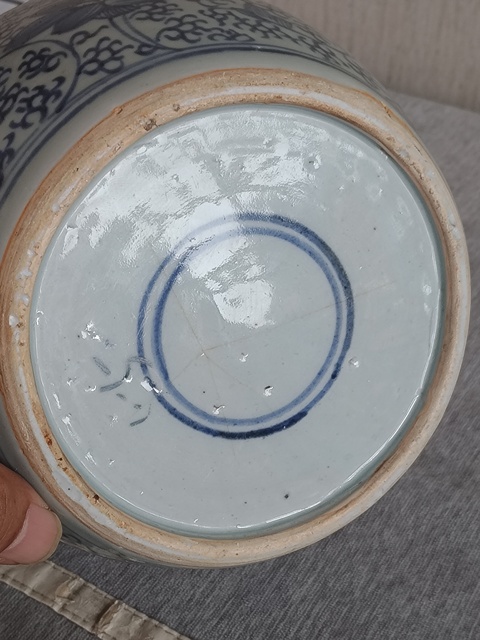 古玩陶瓷清中青花罐真品鑒賞圖