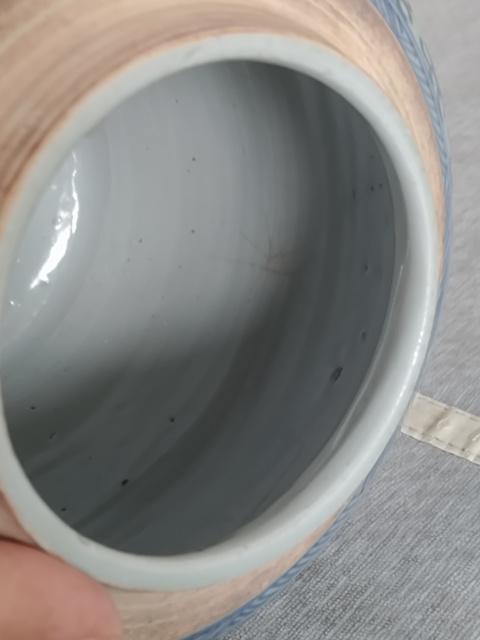 古玩陶瓷清中青花罐真品鑒賞圖