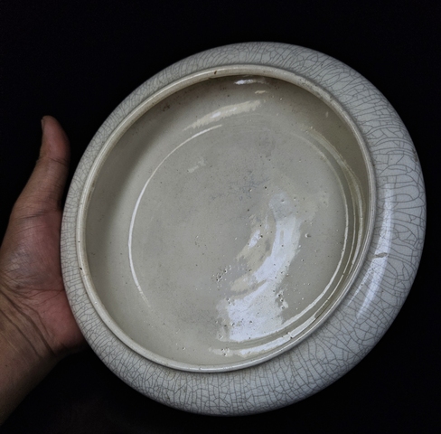 古玩陶瓷 玉璧底哥釉洗真品鑒賞圖
