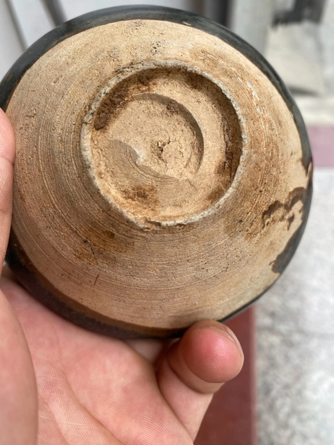 古玩陶瓷贛州窯窯變釉白覆輪茶盞真品鑒賞圖