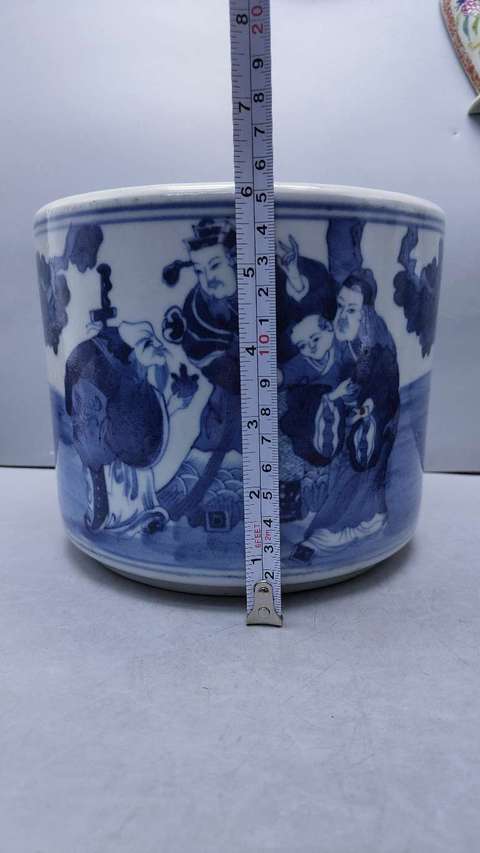 古玩陶瓷青花三星高照圖香爐，模糊，偏老真品鑒賞圖