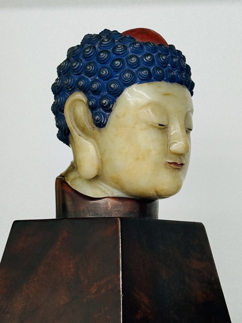 古玩玉器和田玉雕“佛頭”真品鑒賞圖