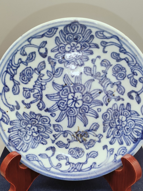 古玩陶瓷青花盤真品鑒賞圖
