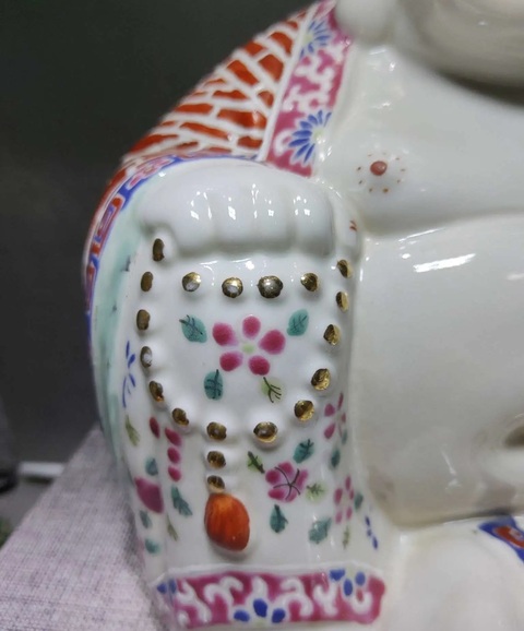 古玩陶瓷彌勒佛塑像真品鑒賞圖