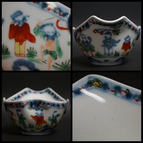 古玩陶瓷青花五彩杯真品鑒賞圖