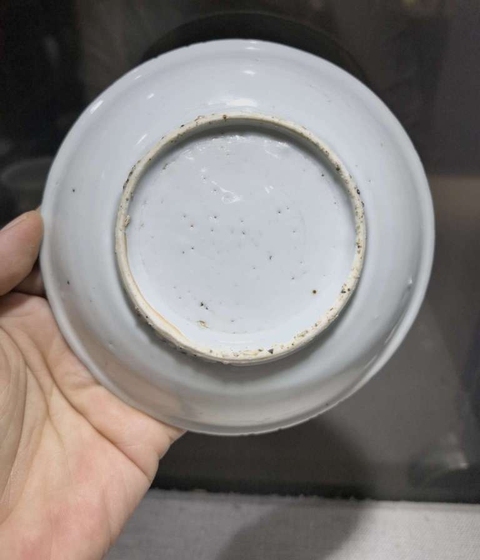 古玩陶瓷青花蕉葉紋盤真品鑒賞圖