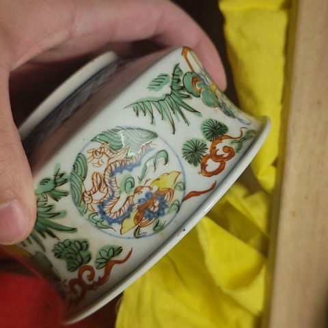 古玩陶瓷青花五彩碗真品鑒賞圖