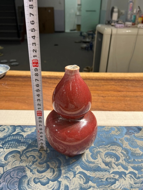 古玩陶瓷郎紅釉葫蘆瓶拍賣,當前價格8900元