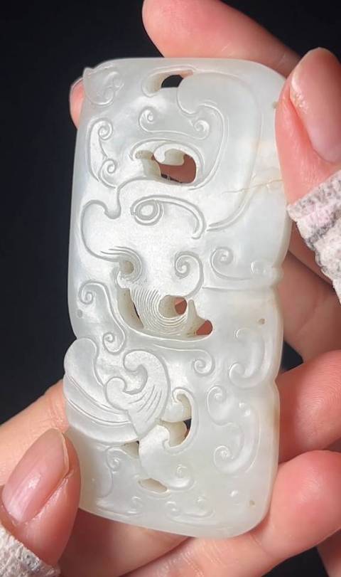 古玩玉器和田玉雕“龍形佩”真品鑒賞圖