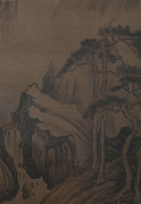 古玩字畫瑞圖款山水真品鑒賞圖