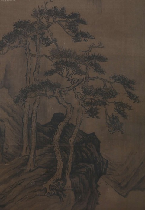 古玩字畫瑞圖款山水真品鑒賞圖