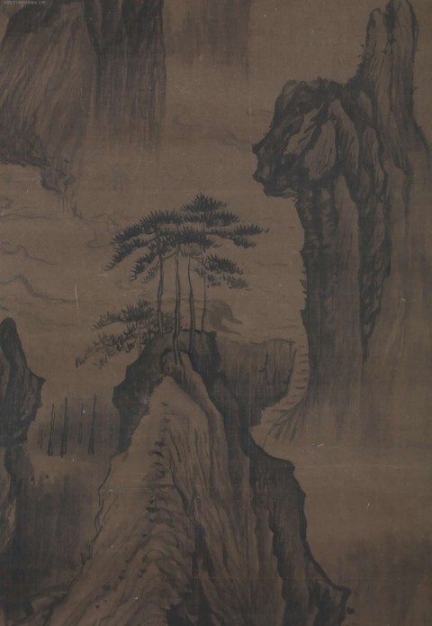 古玩字畫瑞圖款山水真品鑒賞圖