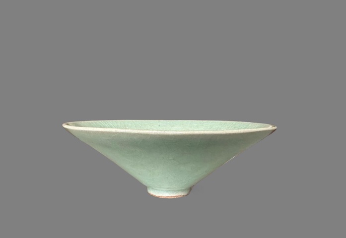 古玩陶瓷龍泉窯斗笠盞真品鑒賞圖