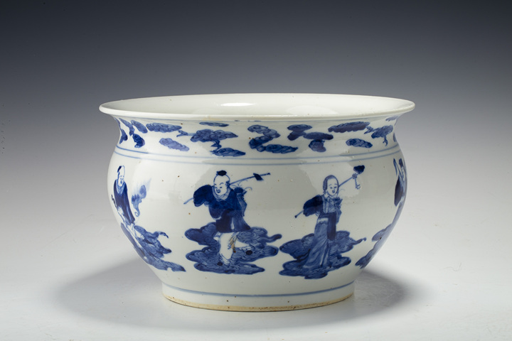 古玩陶瓷清晚·青花八仙人物紋羅漢爐
拍賣，當前價格0元