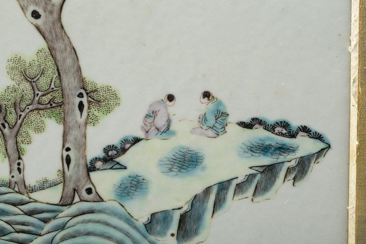 古玩陶瓷晚清民國·粉彩高士圖瓷板畫
真品鑒賞圖