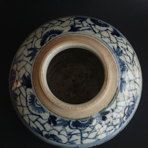 古玩陶瓷花卉紋青花罐拍賣,當(dāng)前價格900元