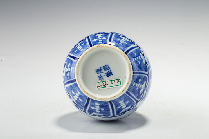古玩陶瓷清晚·青花通景山水人物紋膽瓶拍賣，當前價格954元