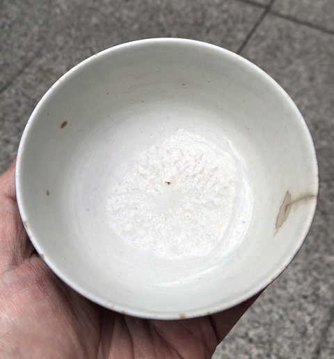 古玩陶瓷藍釉小碗真品鑒賞圖