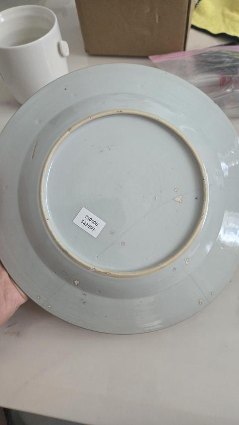 古玩陶瓷雍正粉彩花卉盤真品鑒賞圖