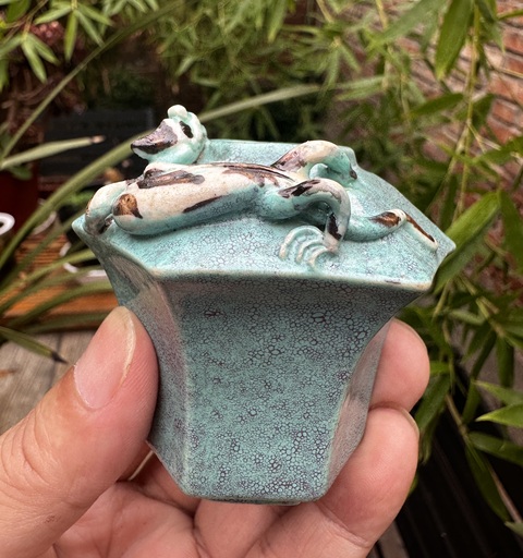 古玩陶瓷爐鈞釉水盂真品鑒賞圖
