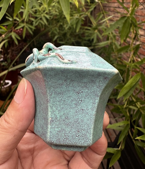 古玩陶瓷爐鈞釉水盂真品鑒賞圖