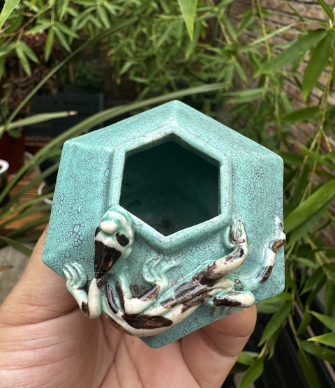 古玩陶瓷爐鈞釉水盂真品鑒賞圖