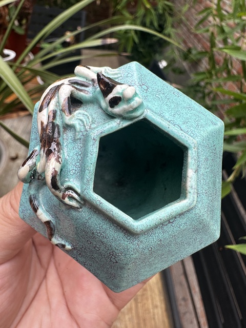 古玩陶瓷爐鈞釉水盂真品鑒賞圖