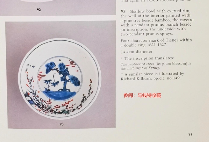 古玩陶瓷青花加彩盤真品鑒賞圖