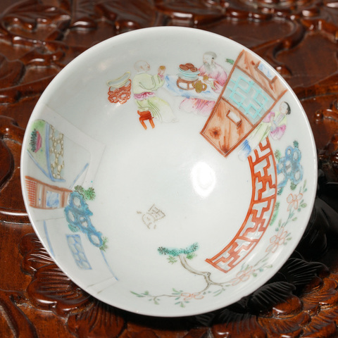 古玩陶瓷粉彩碗（沖）真品鑒賞圖