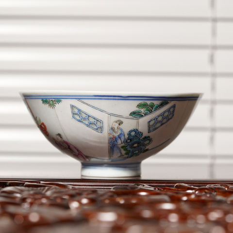 古玩陶瓷粉彩碗（沖）真品鑒賞圖