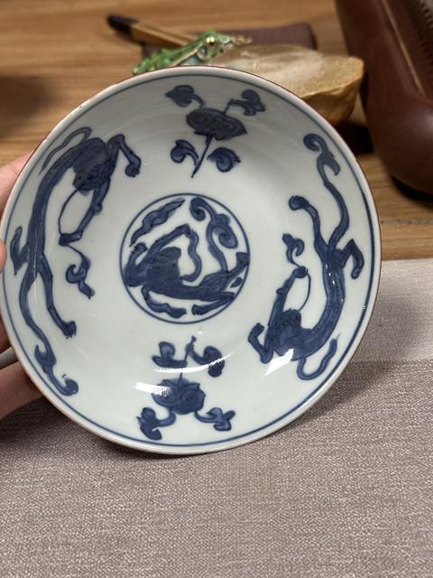 古玩陶瓷龍紋盤真品鑒賞圖