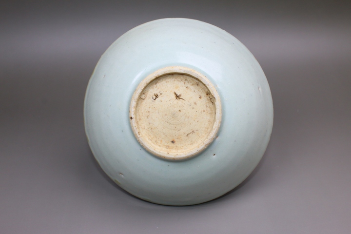 古玩陶瓷明中晚期·青花松鼠葡萄壽字紋碗真品鑒賞圖