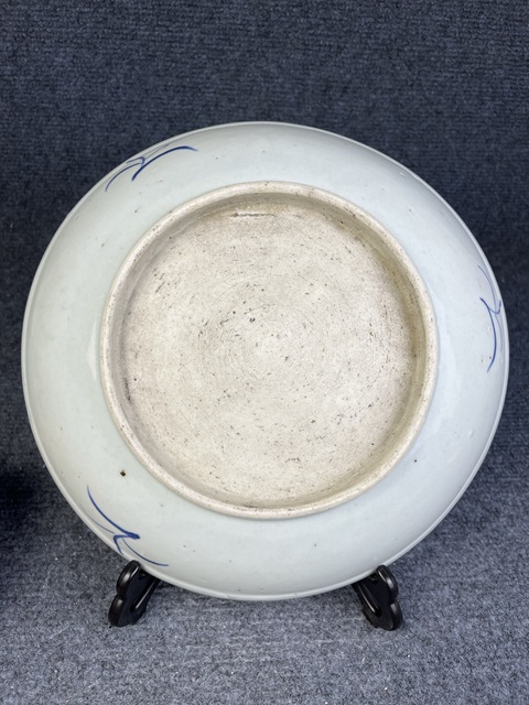古玩陶瓷青花牧牛圖紋盤真品鑒賞圖