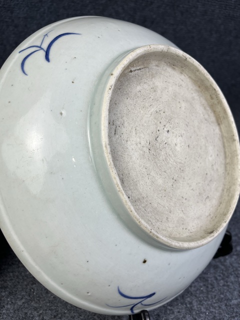 古玩陶瓷青花牧牛圖紋盤真品鑒賞圖