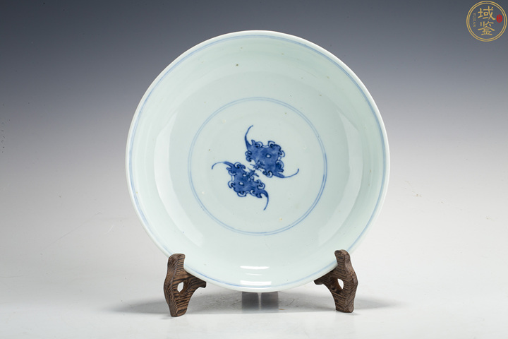 古玩陶瓷福在眼前青花盤真品鑒賞圖