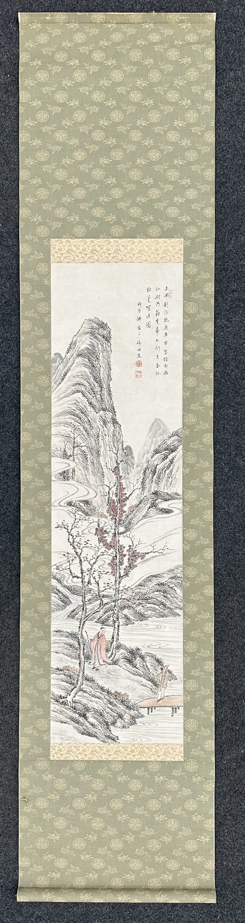 古玩字畫山水清音圖真品鑒賞圖