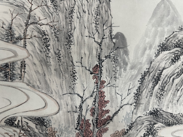 古玩字畫山水清音圖真品鑒賞圖