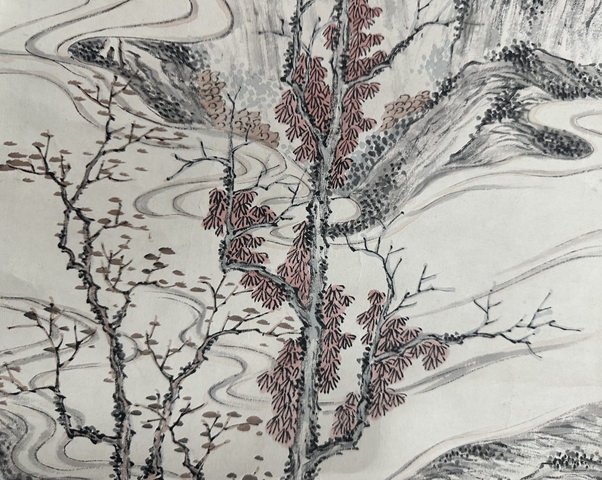 古玩字畫山水清音圖真品鑒賞圖