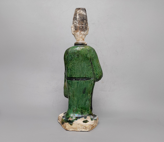 古玩陶瓷明三彩人物俑真品鑒賞圖