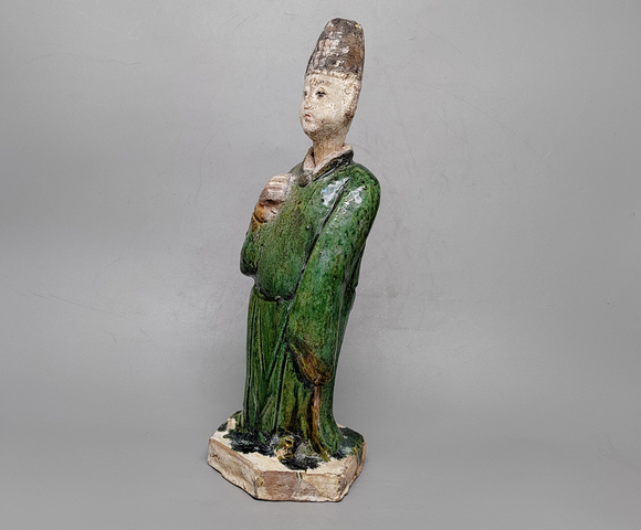 古玩陶瓷明三彩人物俑真品鑒賞圖