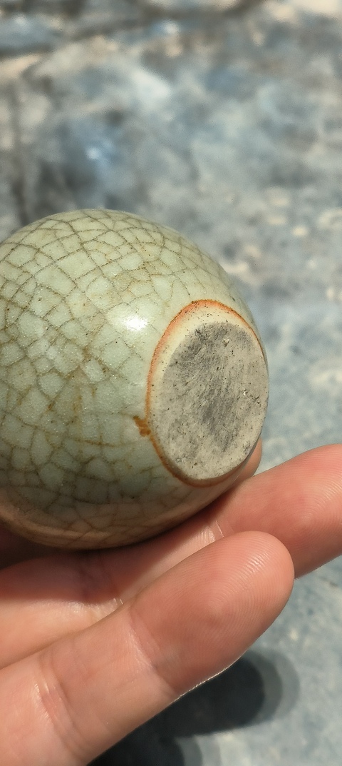 古玩陶瓷龍泉青瓷水盂真品鑒賞圖