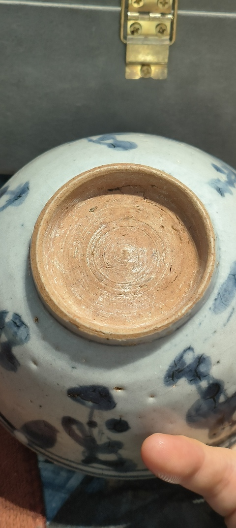 古玩陶瓷崇禎舞蹈紋青花碗真品鑒賞圖