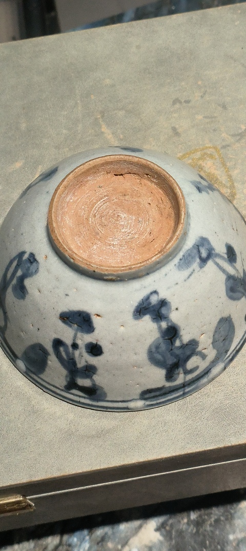古玩陶瓷崇禎舞蹈紋青花碗真品鑒賞圖