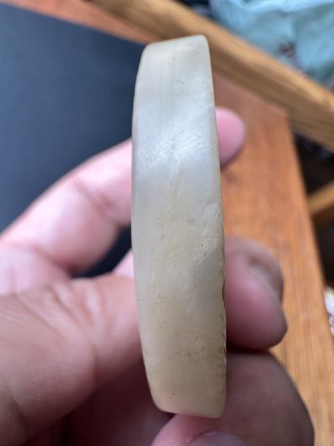 古玩玉器岫玉雕“獸面紋璧”真品鑒賞圖
