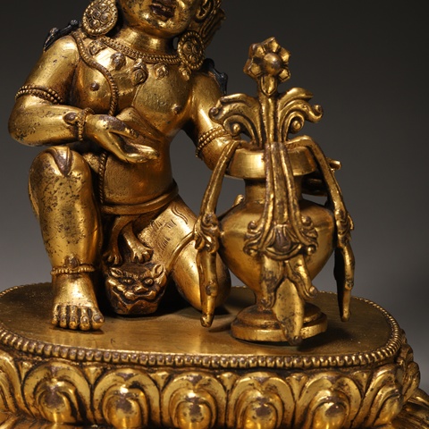 古玩雜項鎏金銅佛像真品鑒賞圖