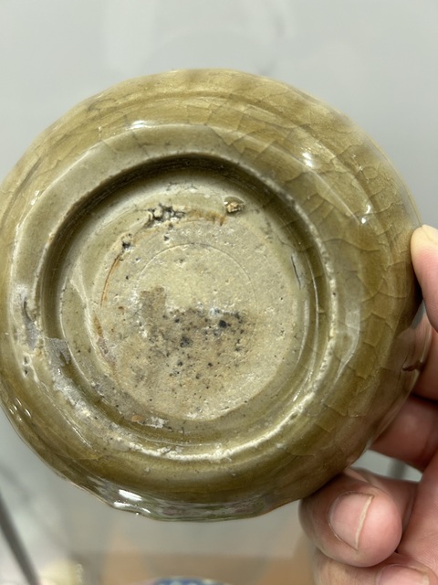 古玩陶瓷龍泉青瓷蔗椴洗真品鑒賞圖