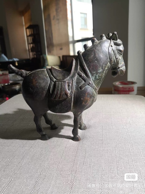 古玩銅器銅馬真品鑒賞圖