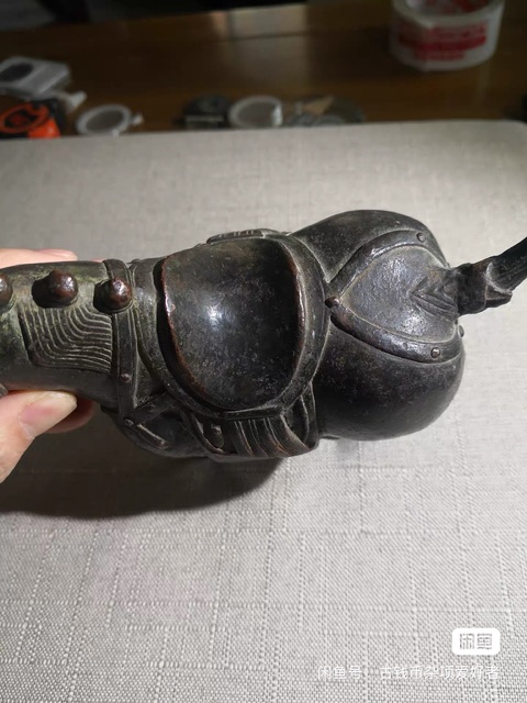 古玩銅器銅馬真品鑒賞圖