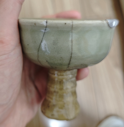 古玩陶瓷龍泉窯高足杯真品鑒賞圖